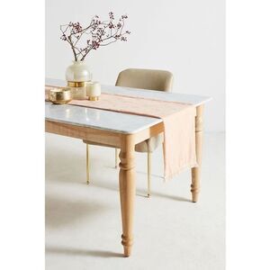 Anthropologie Pink Velvet Table Runner